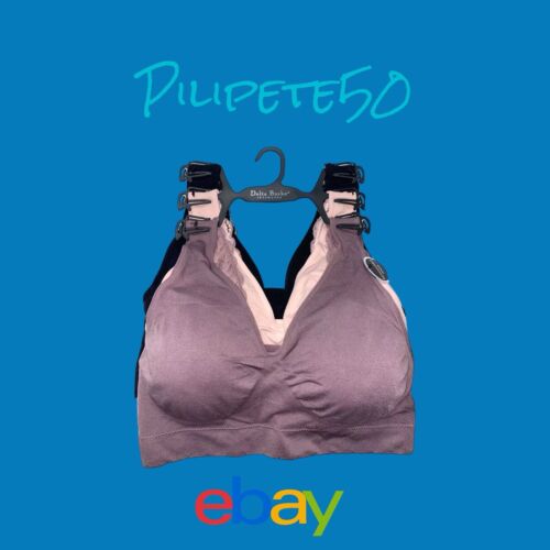 Delta Burke 3-Pack Seamless Bras Size 1X Soft Comfort Lounge Removable Pads