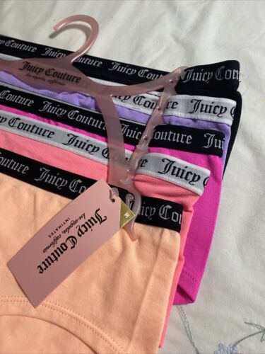 JUICY COUTURE JC4385~ 5 Pack SIGNATURE WAIST COMFY SEAMLESS HIPSTER PANTIES L