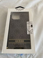 Guess Slim Profile PU Leather Protective Case  iPhone 12 ProMax Black 6.7”-STRAP