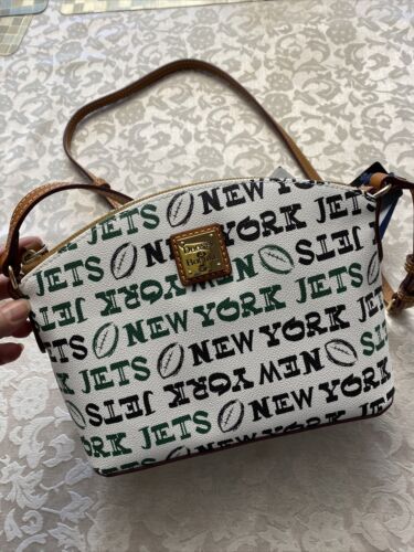 Dooney & Bourke NFL New York Jets Suki Crossbody White Multi $168 NWT