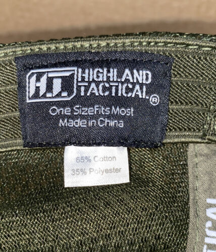 Highland Tactical Hat Khaki Green With American Flag