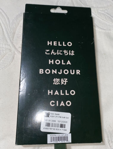 Kate Spade Phone Case Hardshell Apple iPhone 11 PRO MAX Flowers Black White Gems