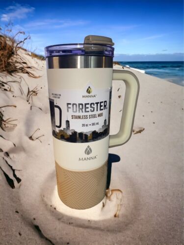 MANNA 20 oz FORESTER TRAVELER DURABLE STAINLESS STEEL MUG~BICOLOR~AUTHENTIC~NWT!
