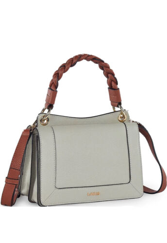 LODIS AVERY EAST/WEST LEATHER XBDY BAG~MUSHROOM CHESTNUT~UNIQUE STYLE ~REAR FIND