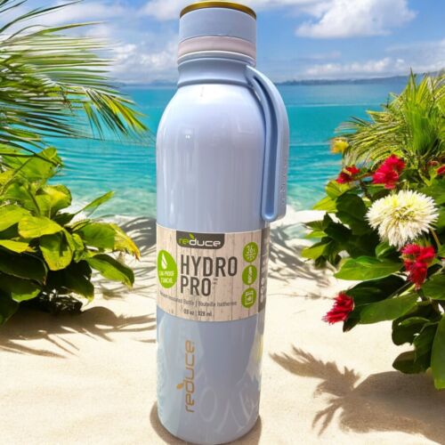 REDUCE Hydro PRO Vacuum Insulated Light Blue Stainless Steel Water Bottle 28 oz