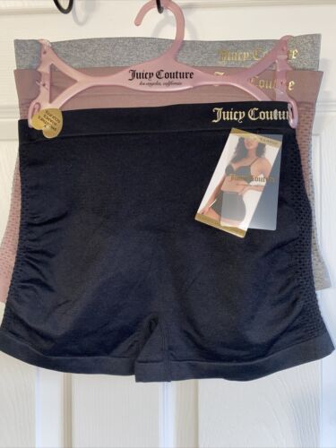 JUICY COUTURE~3 Pk  WOMEN’S SEAMLESS SHAPING SHORTS~MULTICOLOR~ JC7051~ALL SIZES