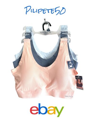 NAUTICA 3 PACK LASER CUT BRAS~ INTIMATES LOUNGE ALL SIZES~NT6265~BEAUTIFUL!