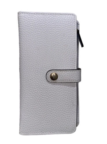 LODIS Bifold Wallet White Genuine Pebble Leather - ABSOLUTELY BEAUTIFUL!!!