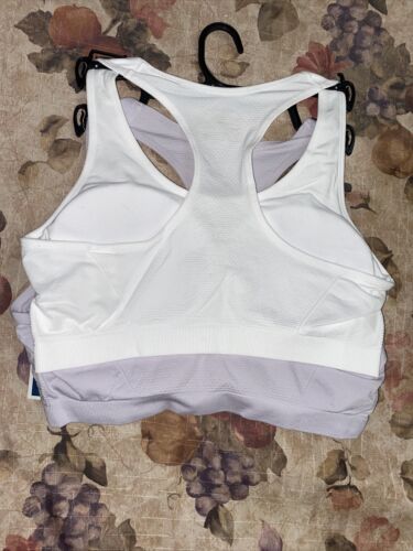 Jockey Women's 2 Pack Removable Cup Seamless Bra -White/Evening Haze Size M