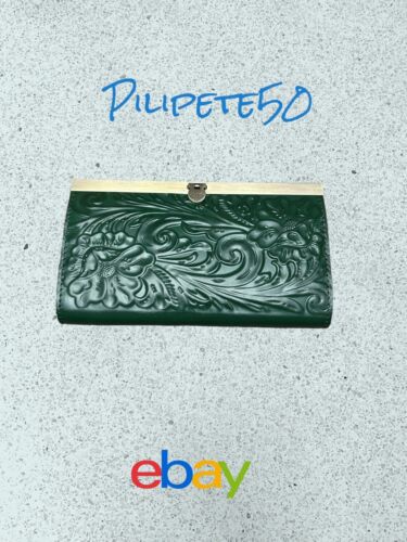 Patricia Nash Cauchy Wallet/Clutch, Tooled Leather~SoftGreen~P329244~MSRP$119