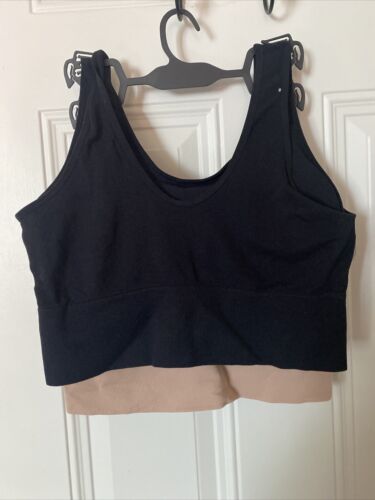 Delta Burke 2-Pack Intimate Seamless Bras Size 2X Soft Comfort Longline NICE