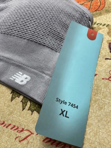 New Balance Sports Bra Smokey Warts (Gray) Style 7454 Removable Cups Size XLarge