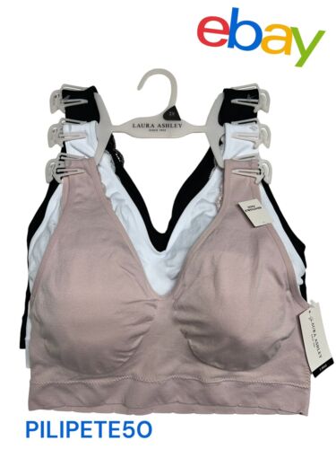Laura Ashley 3 pck~Lace Strap Comfort Bra Set~LS5243 plus 2X Pink/Black MSRP $44