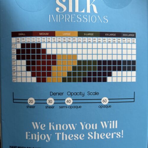 Silk Impressions   Sheer For All Day. 20 Denier  Beige 4-pack sealed XXL