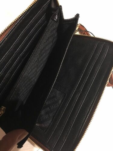STEVE MADDEN WALLET WRISTLET BLUSH SMOOTH TEXTURED SILVER ZIPPER "CLASSY"
