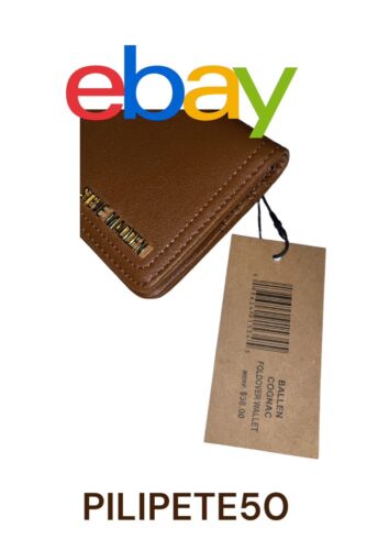 STEVE MADDEN Woman's Wallet Bifold BALLEN-G Soft Textured Brown BEAUTIFUL !!!