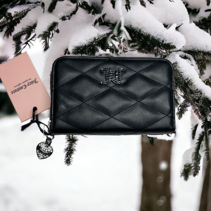 Juicy Couture Black Wallet~ Angel Brighter~Multi-Compartment Bifold~ ELEGANT~NWT