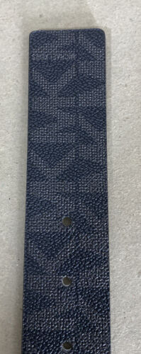 MICHAEL KORS BELT REVERSIBLE BLACK MK LOGO TO SOLID GRAY SILVER MK LOGO BUCKLE