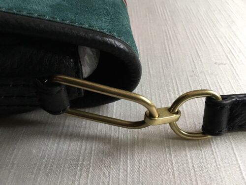 FOSSIL RUMI Alpine Green Crossbody Handbag Saddle Leather/Suede ZB7393307 $158