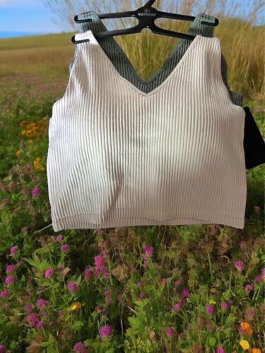 90 Degree By Reflex~LARGE BRAS Gardenia/Agave Green Seamless Alamo Bra~CUTE