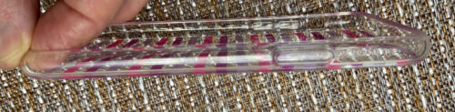 KATE SPADE IPHONE CASE iPHONE 11PRO MULTI STRIPES LAVENDER/PINK/PURPLE WITH LIPS