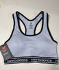 New Balance Medium Impact Sports Bra Style # 1153 Gray/Black/White Size XL