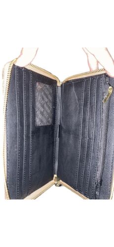 STEVE MADDEN WALLET WRISTLET METALIC ROSE GOLD STAMPED LOGO ~VERY CLASSY!!