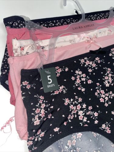 LAURA ASHLEY~5 Pack FIT PANTIES~MULTICOLOR~STYLE # LS7685~ALL SIZES~GREAT FIT!