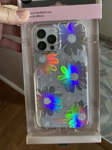 Kate Spade New York Case iPhone12 & 13 Pro Max Floral Silver Iridescent 6.7”