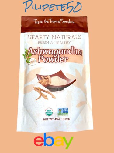 Ashwagandha Powder Organic Non GMO, 4 oz Superfood Adaptogen Herbal Supplement