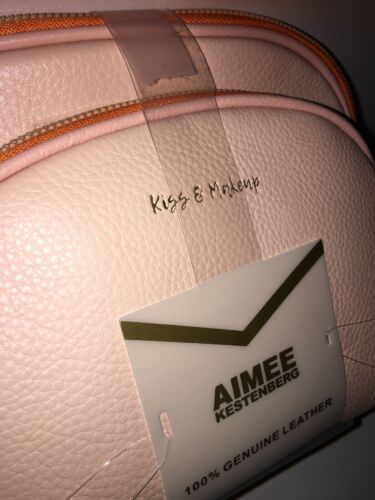 AIMEE KESTENBERG SET OF TWO COSMETIC BAGS~Genuine LEATHER ATHENA -Retail $98