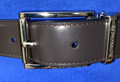 MICHAEL KORS BELT REVERSIBLE MENS DRESS BELT BLACK TO BROWN WITH SILVER BUCKLE!