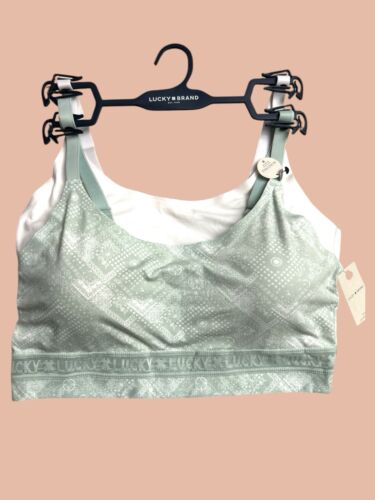 Lucky Brand 2 WIRELESS LOUNGE BRA'S Removable Pads LVD00159X Size 1X NWT $68