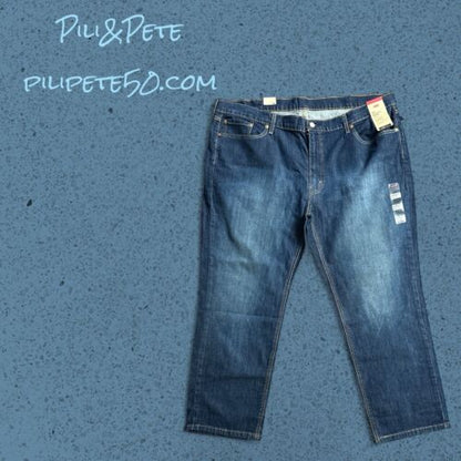 LEVI'S 541 ATHLETIC TAPERSTRAIGHT FIT STRETCH JEANS 46" x 30” BLUE LEVI'S-$79.50