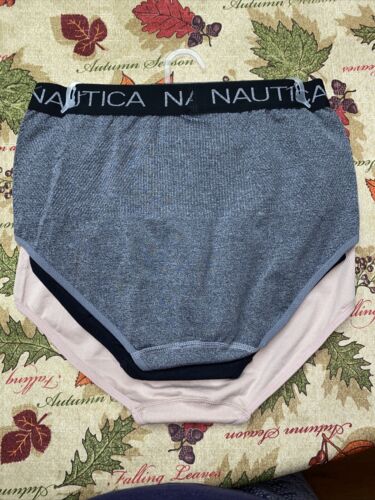 NAUTICA INTIMATES NT4134 3PKD MF~1XL~ SEAMLESS SHAPING BRIEF PANTIES GREAT FIT!