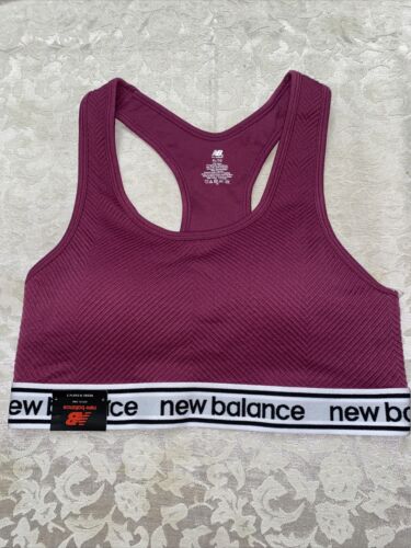 New Balance Medium Impact Sports Bra Deep Jewel/Black Style 111152  Size XL NEW