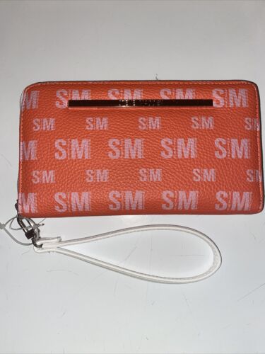 STEVE MADDEN WALLET WRISTLET ORANGE BLUSH TWO TONE
