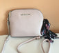 STEVE MADDEN HANDBAG BMAGGIE SCARF BLUSH CROSS BODY DOME SILVER TONE HARDWARE