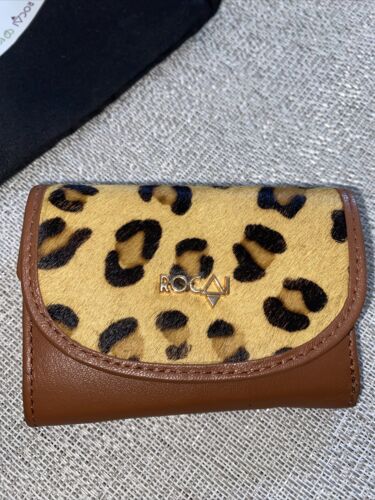 ROCAI HAND MADE BIFOLD AUTHENTIC LEATHER  WALLET COIN PURSE FROM SPAIN ECOPPIEL