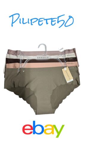DANSKIN~ INTIMATES 5 Pack~Multicolor~No Show Panties LARGE ~ Style DS3610~UNIQUE