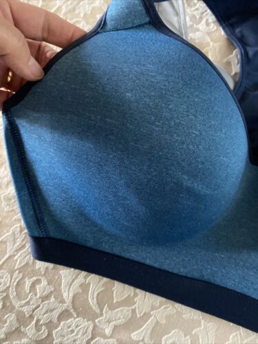 Layer 8 Maximum Support 2 Pack Sports Bra SMALL Blue/Gray Q-Wick Dry NEW