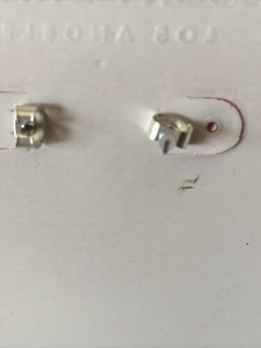 Lucky Brand Tree-Tone Open Frame Crystal Heart Post Earrings~NIB~REAR FIND!!!