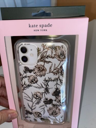 Kate Spade Pink Flowers With Rhinestones Clear iPhone 11 Pro case NEW