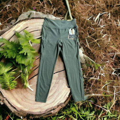 Avalanche Women Pants~Green~Slim Fit Hybrid 4 Way Stretch Woven Knit~CA751R~Sz L