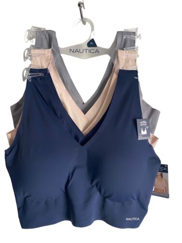 NÁUTICA 3~PACK INTIMATES LOUNGE SIZE XL BRAS LASER CUT MULTICOLOR-NT3794~MSRP$58