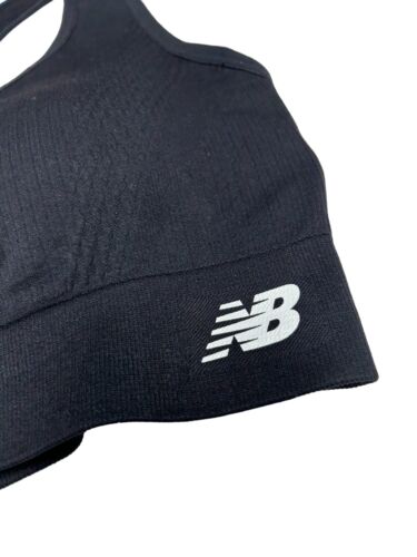 NEW BALANCE Medium Impact Sports Bra Style R001093~ Size XL~BLACK~ EXCELLENT FIT