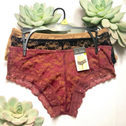 PRIMA VALENTINA~3Pk  Lace Boy Short Panties Multico~ALL REGULAR SIZES~Great Fit!