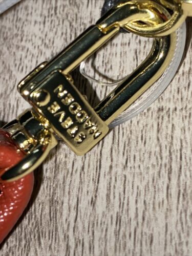 STEVE MADDEN WALLET WRISTLET RED~PAPRIKA~ LOGO SMOOTH TEXTURED~ORGANIZER~UNIQUE!