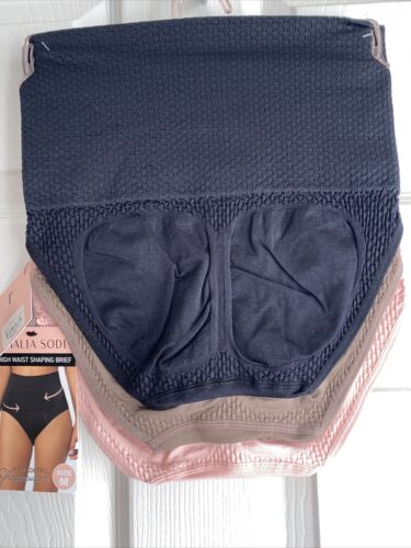 Thalia Sodi High Waist Shaping Briefs~Seamless~Full Coverage~3 Pair~SMALL❤