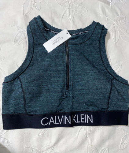 Calvin Klein Performance Front Zipper SPORTS Wine/Black/White Logo SMALL
